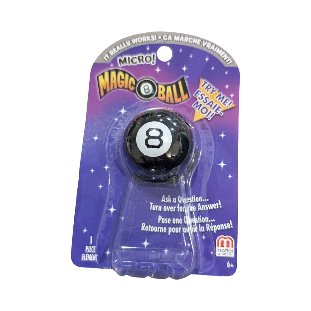 2026 Mattel Micro Magic 8 Ball Mini Fortune Teller Toy NEW Sealed